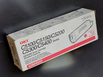 Genuine OEM toner cartridge 42804502 Oki   c5100 c5150 c5200 c5300 c5400 Magenta