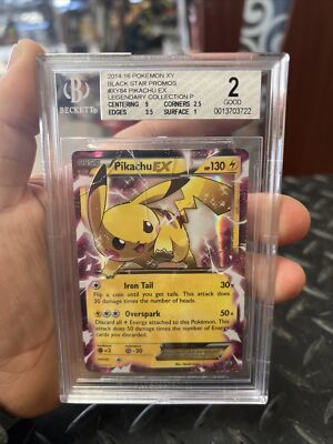 2015 Pokemon XY Black Star Promos Pikachu EX #XY84 BGS 2 Rare Nice