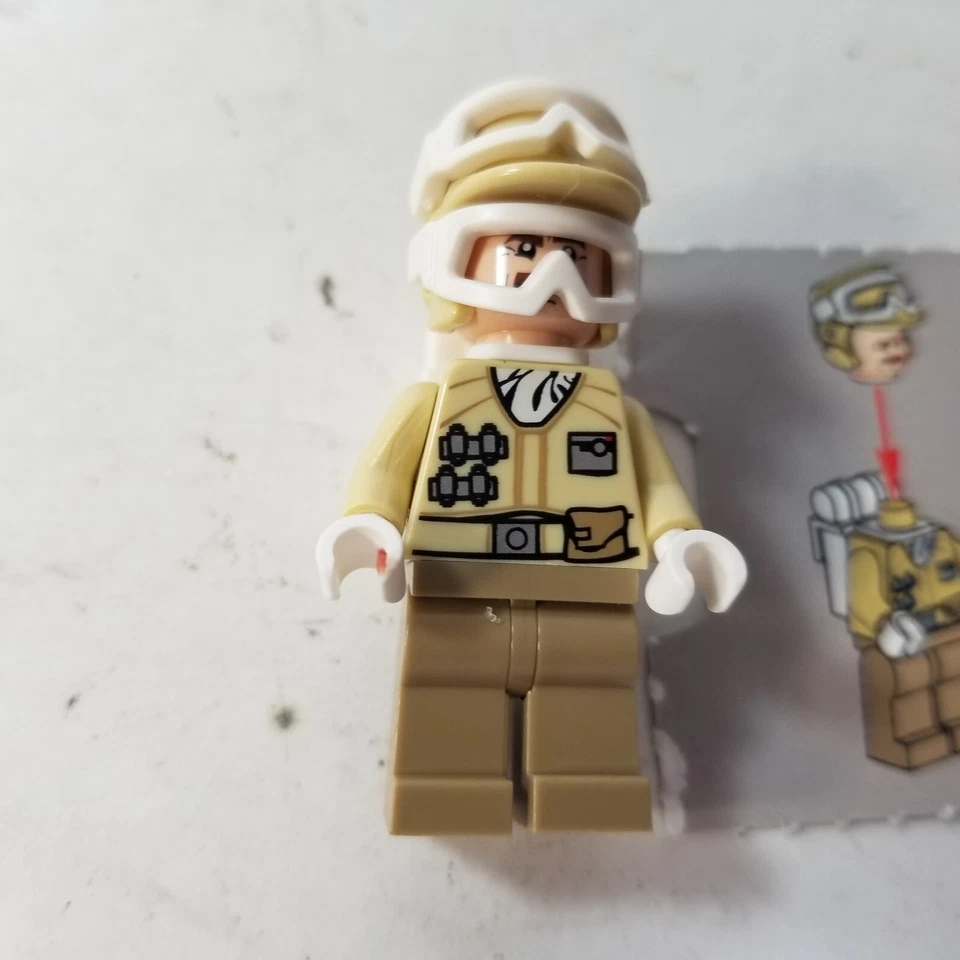 LEGO® Star Wars Minifigura Hoth Rebel Trooper con mochila 9474 9509 -2012 Adviento Foto 2 de 4