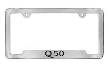 Infiniti Q50 Chrome Plated Engraved Brass Metal License Plate Frame Holder Tag Infiniti Q50 Chrome Plated Engraved Brass Metal License Plate Frame Holder Tag
