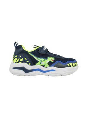 Bull Boys Velociraptor mit Licht, Kinder Sneaker - AE01 (Blau/Multi)