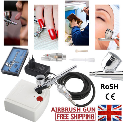 25PSI Airbrush Compressor Kit Spray Gun Dual Action Air Brush Paint Model 0.3MM - Picture 10 of 13