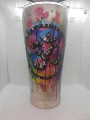 Custom made , Epoxy Glitter Paint Alcohol ink Insulated Tumbler 30oz  707226924096| eBay