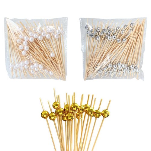 100 Pcs Cocktail Picks Disco Ball Decorative Toothpicks for Appetizers Wood N2G7 - Picture 14 of 20