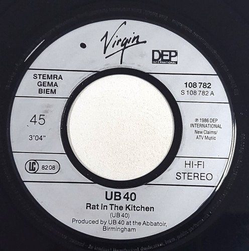 UB40 – Rat In Mi Kitchen – 7" Vinyl Single – Very Good Plus - Imagen 3 de 4