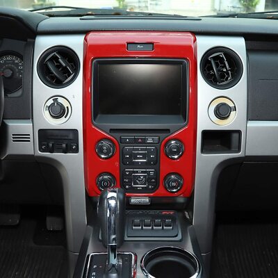 09-14 Ford F150 Raptor SVT Molded Red Dashboard GPS Climate Trim Cover ...