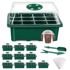 10 Pack Seed Starter Trays for Grow Light Seed Starter Kit Seed Growing Starting