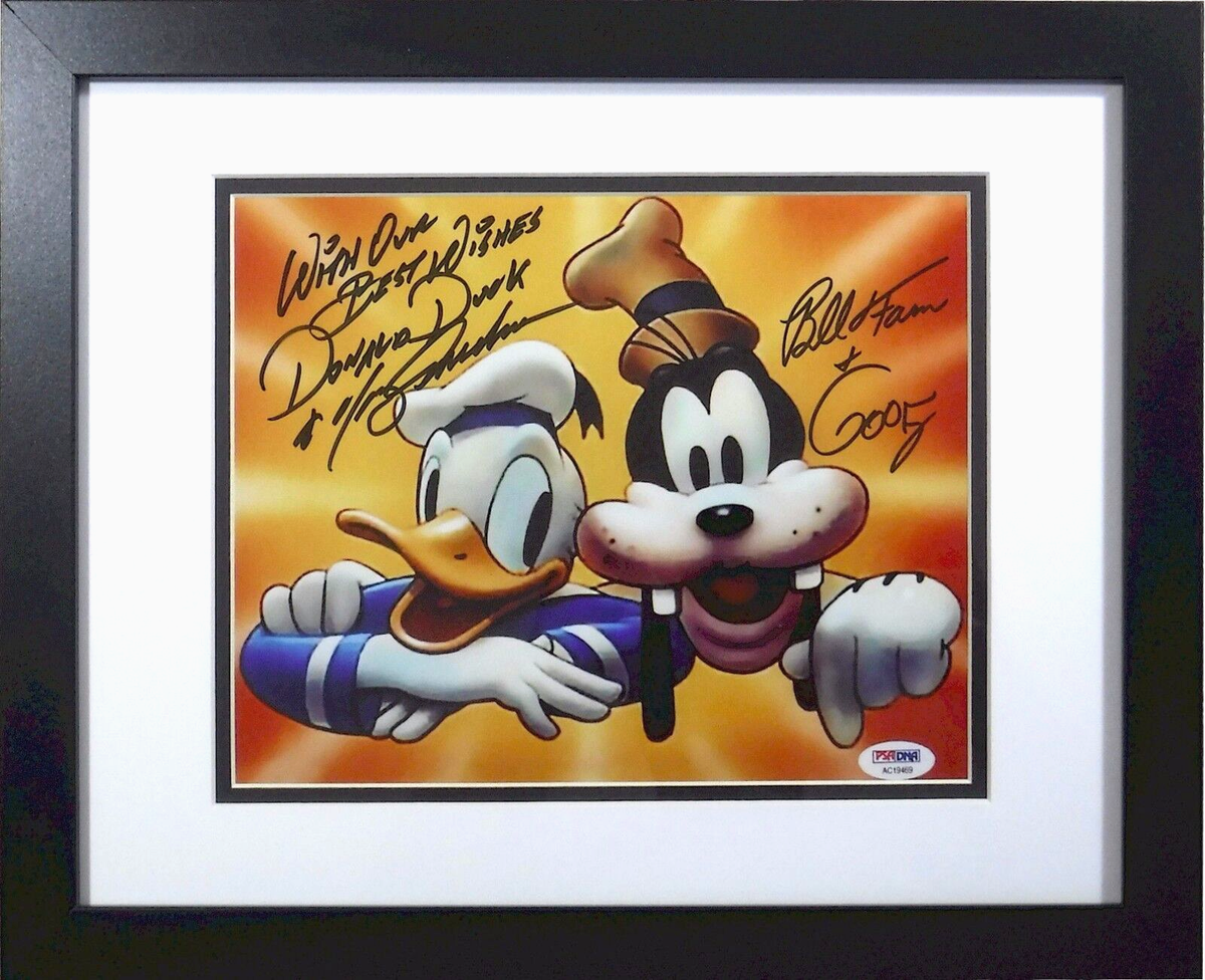 🟢🟢 Goofy Donald Duck 1950s title card signed Voices Farmer