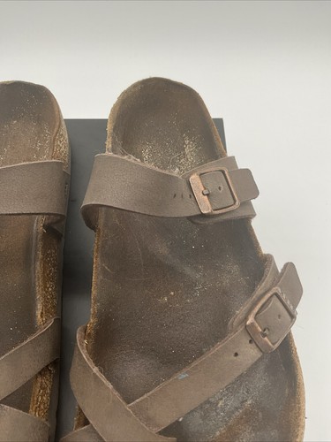 Birkenstock sandalo donna marrone in pelle con punta e passante taglia 38/US 8,5 - Foto 9 di 21