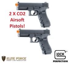 2 X Refurbished Airsoft Licensed Glock G19 Fixed Slide CO2 Pistol Gen 3