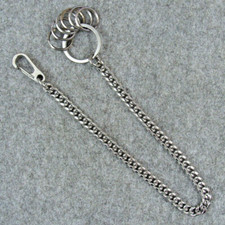 Steel Key Chain Fob Pants Chain Bag Wallet Chains  Snap Clasps, 15 INCHES