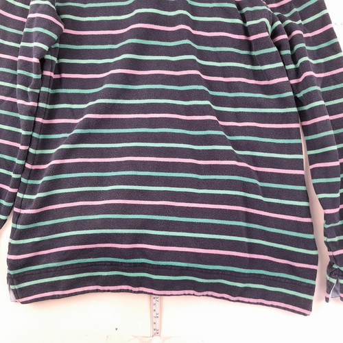 CREW CLOTHING Hoodie 8 Blue Striped Womens Hooded Sweatshirt Overhead Pullover - Picture 10 of 10