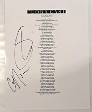 Flora Cash Signed Autographed You're Somebody Else Lyric Sheet Cole Shpresa