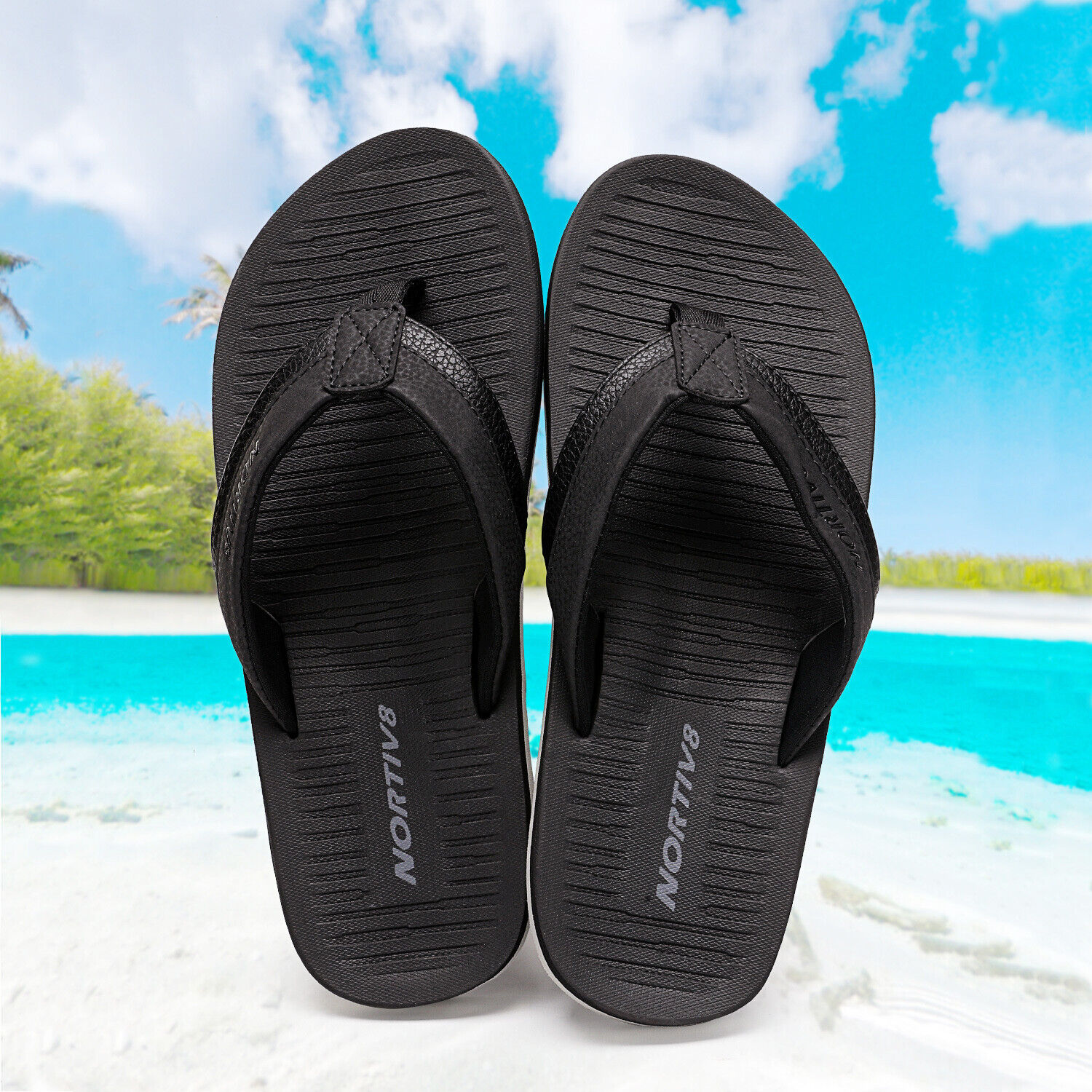 Men's Flip Flops Thong Sandals Comfortable Light Weight Beach Shoes Size US7-15