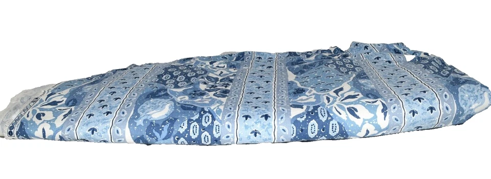 Tela de tapicería de algodón vintage Waverly Southwind azul blanco 54" de ancho 7 yardas. 20 pulgadas Foto 2 de 4