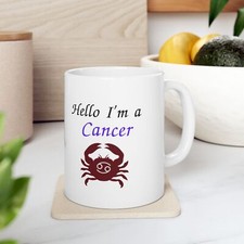 Taza Energía Cáncer - Regalo de Cumpleaños para Almas Sensibles Julio Cáncer Zodiaco Taza