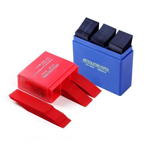 300 Hoja/caja Dental Dentista Papel Articulado Tiras Azules Herramienta Dientes`