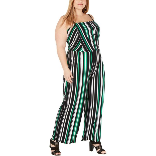 strapless jumpsuit striped