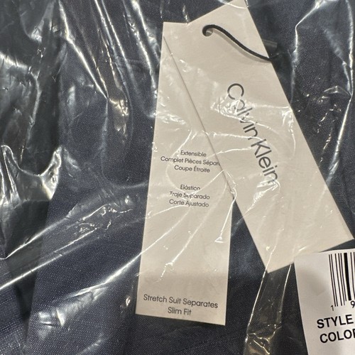 CALVIN KLEIN Boys Slim Fit Suit Jacket ~ Size 10 ~ Style K8J0027, Color Med Blue - Picture 5 of 8