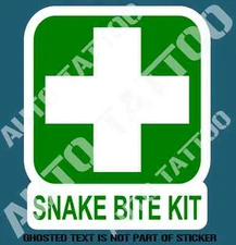 SNAKE BITE KIT DECAL STICKER COMMERCIAL VEHICLE OH&W WARNING DECALS STKCERS