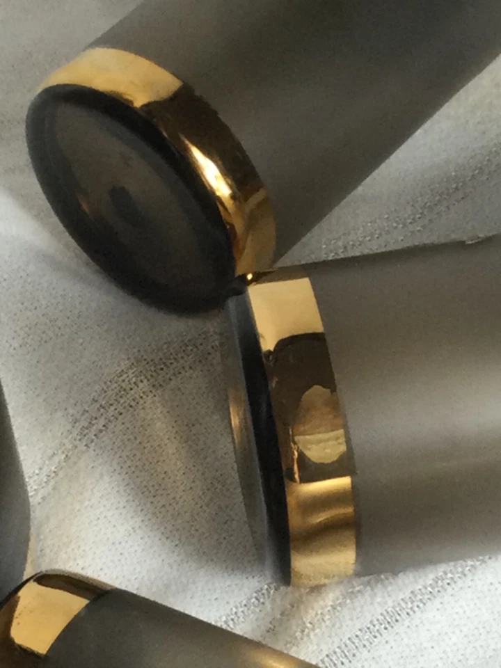 Jarro de água/coquetel marrom fosco dourado conjunto com 6 copos de altura - Imagem 4 de 4