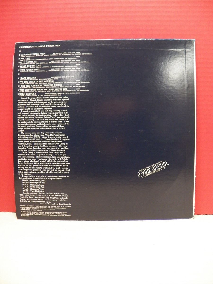 R\u0026B+ソウル CD Calvin Leavy Cummins Prison Farm PCD2118 P-Vine Records /00110 Calvin Leavy - Cummins Prison Farm (12