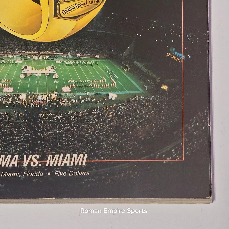 1988 Oklahoma Sooners Vs Miami Hurricanes Orange Bowl Official Program & Pennant - Image 3 of 4