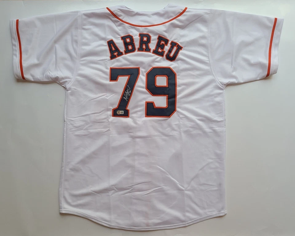 Camiseta deportiva firmada por José Abreu Auto XL BAS Beckett holograma Houston Astros Foto 2 de 4