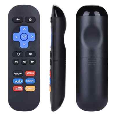 Neu schwarz Ersatz Fernbedienung für ROKU 1/2/3/4 Express+/Ultra Streaming Player