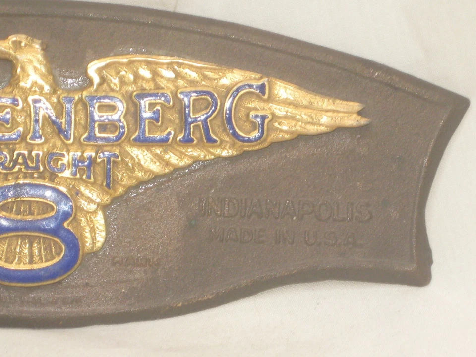 Conjunto de placa de identificación vintage DUESENBERG STRAIGHT 8 identificador de placa de tablero cloisonné Foto 4 de 4