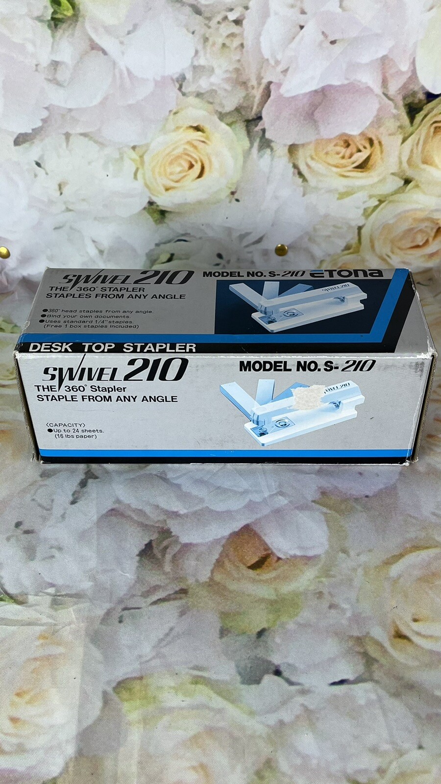 360° Swivel Stapler - Rotating Arm for Any Angle Stapling, 210 Capacity  -image