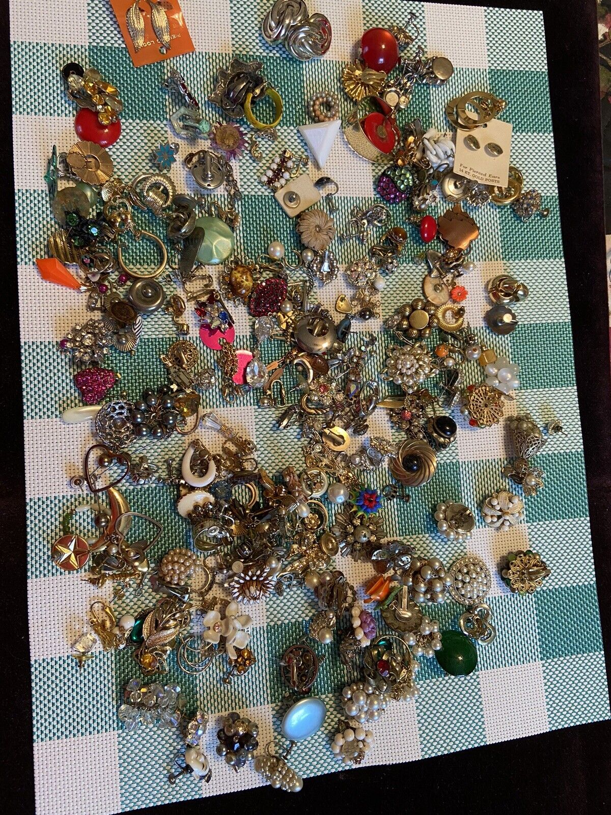 Large lot of earrings pairs and singles