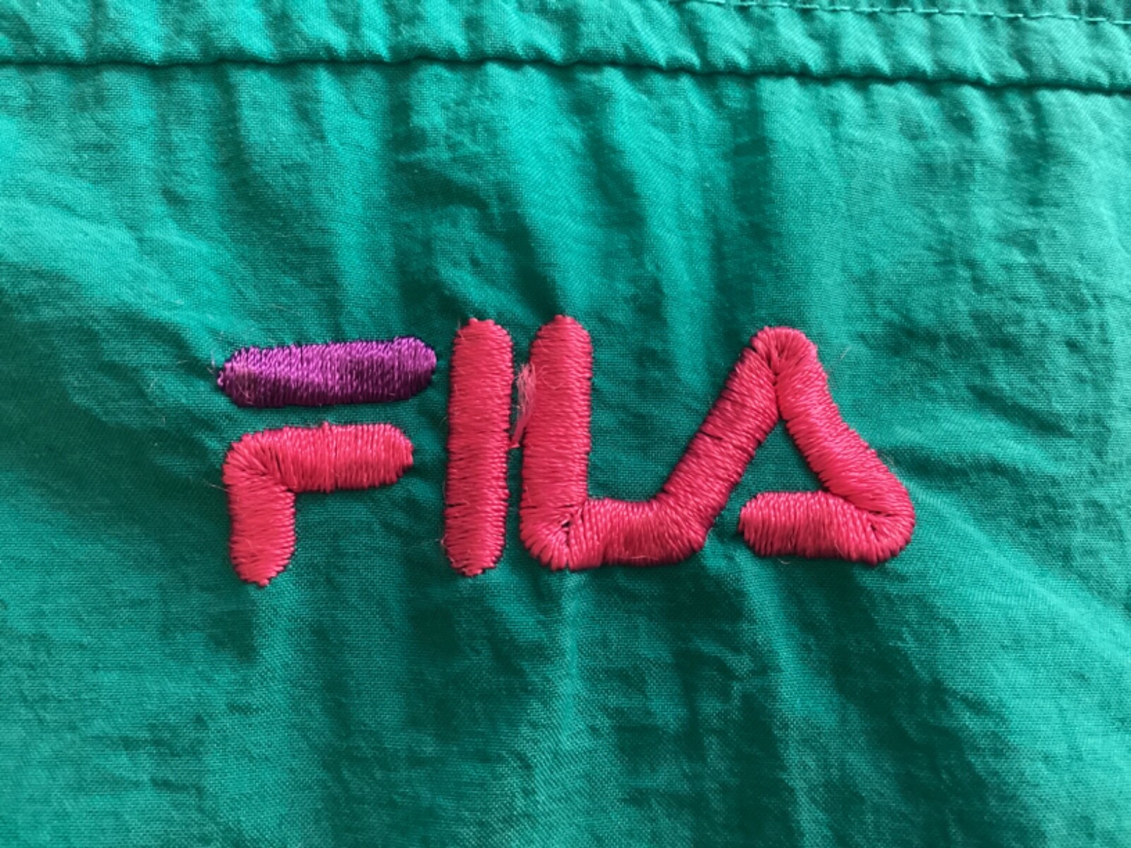 Giacca a vento FILA vintage donna nylon full zip USA 40