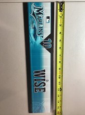 2012 D Wise Florida Marlins Game Used Baseball Locker Room Nameplate Plate
