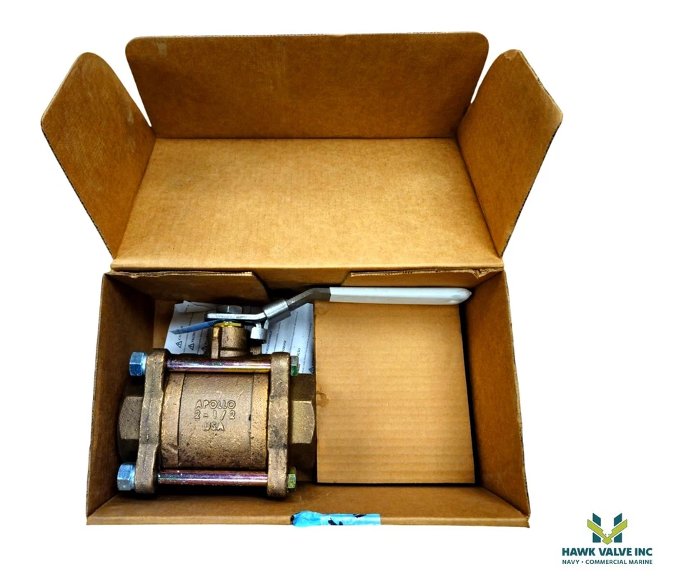 2-1/2" BRONZE 3-PC FULL PORT APOLLO BALL VALVE 82LF-149-27 - Image 2 of 4