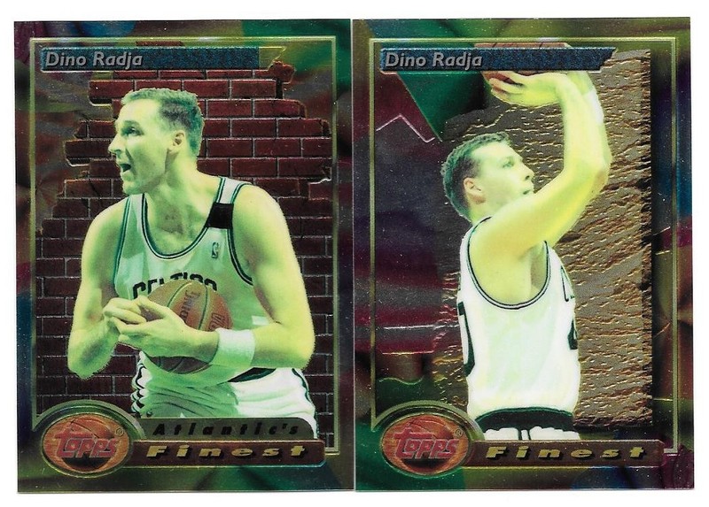 DINO RADJA ROOKIE 2 CARD LOT 1993-94 TOPPS FINEST 93 & 172 BOSTON CELTICS