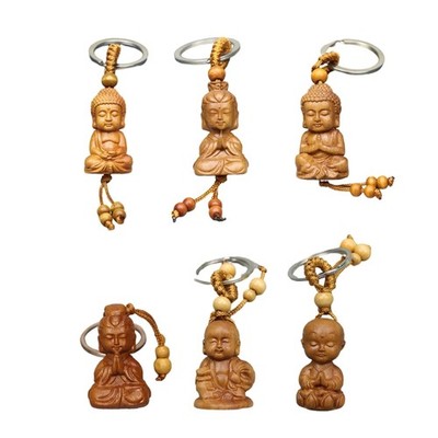 Durable Keychain Charm Buddhas Pendant Keychain with Symbolic Meaning Decor