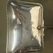 Sheffield Silent Butler Silver Plate 269 Unicorns Coat of Arms Vintage