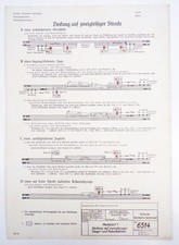 Altes Schild Reichsbahn Merkblatt Deckung auf zweigleisiger Strecke 1934 Berlin