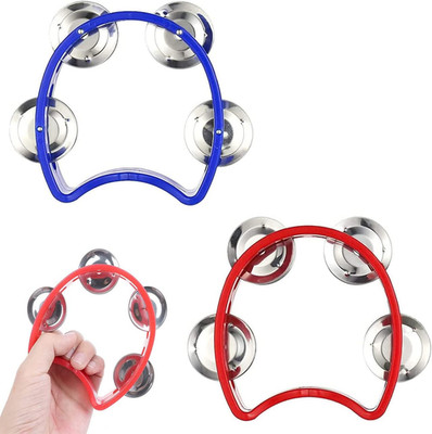Halbmond-Tamburin, 2 Stück Percussion Tamburin Kunststoff Mini Half Moon Erwachs