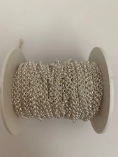 925 Sterling Silver Round Rolo Half Round Wire Chain 2.5mm - 1 Foot