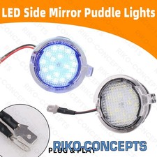 LED Side Mirror Puddle Lights Blue For Ford F150 Expedition Flex Taurus 2pcs
