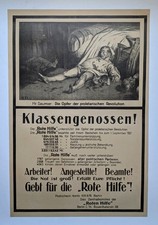 German Pro-Communist Class Comrades...Give to the "Red Aid"! Rote Hilfe Poster