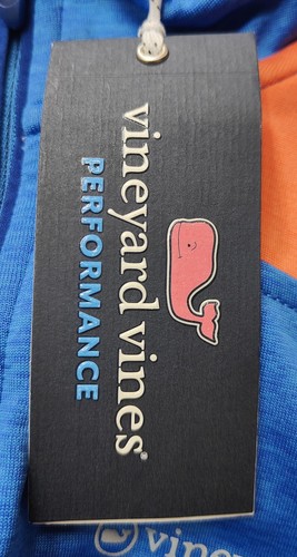 Vineyard Vines Boy's Blue/Orange Performance Shep Shirt Size M - Picture 4 of 4