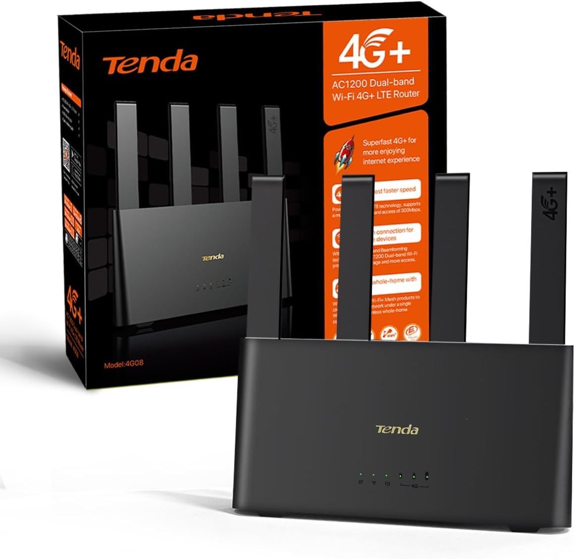 Tenda 4G08 – Router 4G AC1200 Wi-Fi Dual-Band con SIM