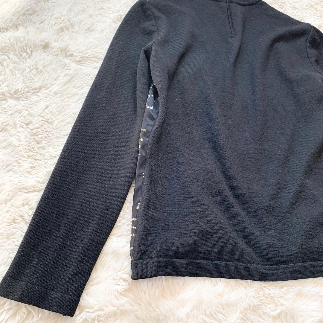 Celine Logo Patterned Docking Knit Sweater Black/… - image 14