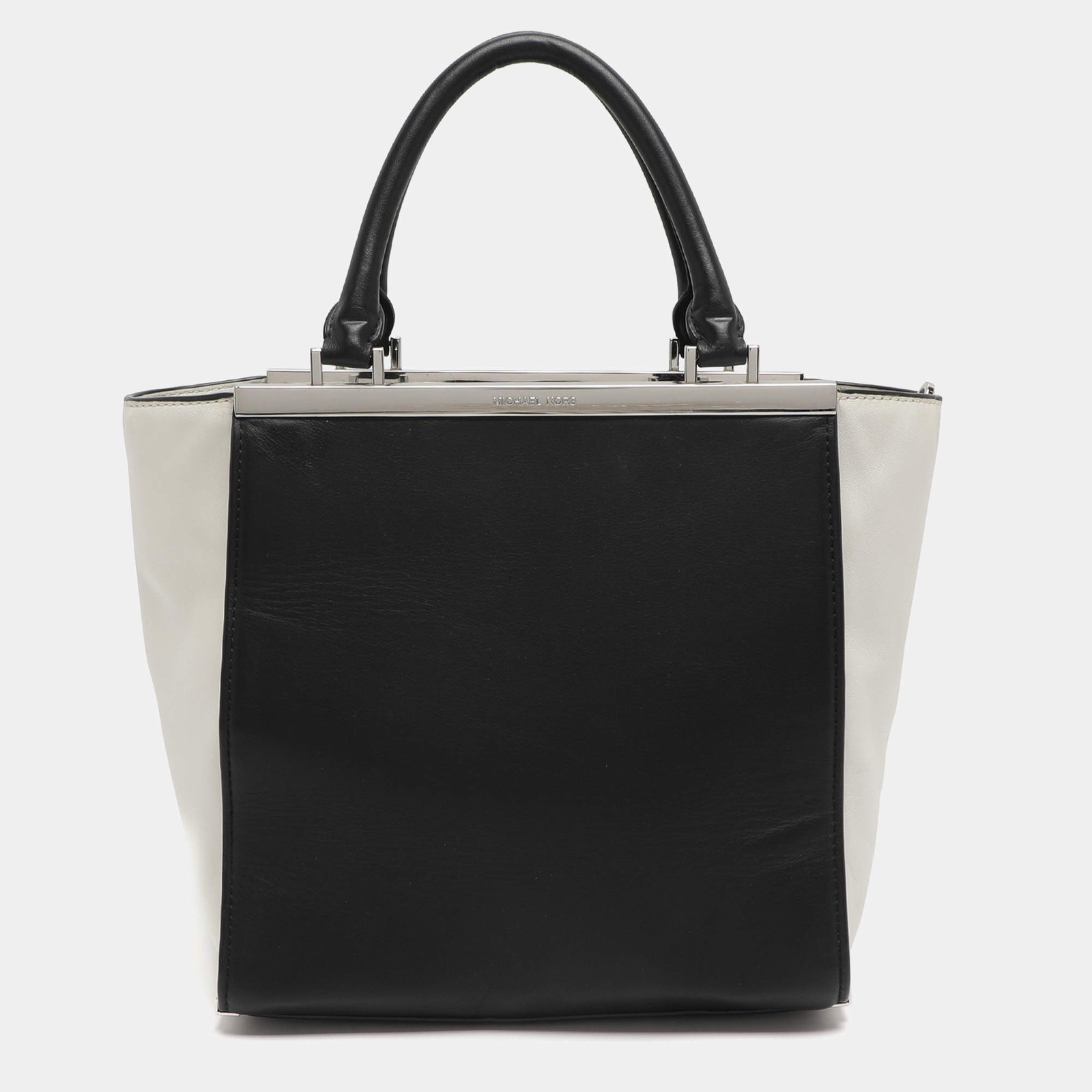 MICHAEL Michael Kors Lana BlackWhite Leather Shopper Tote