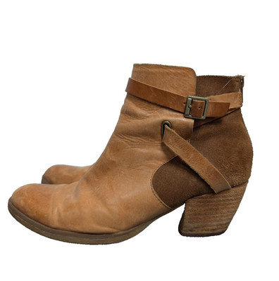 Korks By Kork Ease Rohit Boots Womens 7.5 Leather Bootie Western Buckle Strap