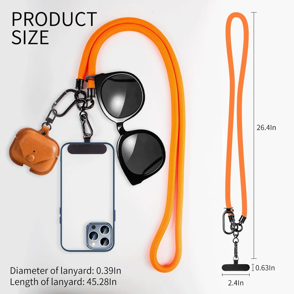 New Universal Cell Phone Carrying Lanyard Leash Lanyard Crossbody Neck Strap USA - Image 4 of 4