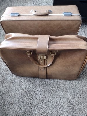 Vintage Invicta Suitcases Luggage Camel Pullman | eBay